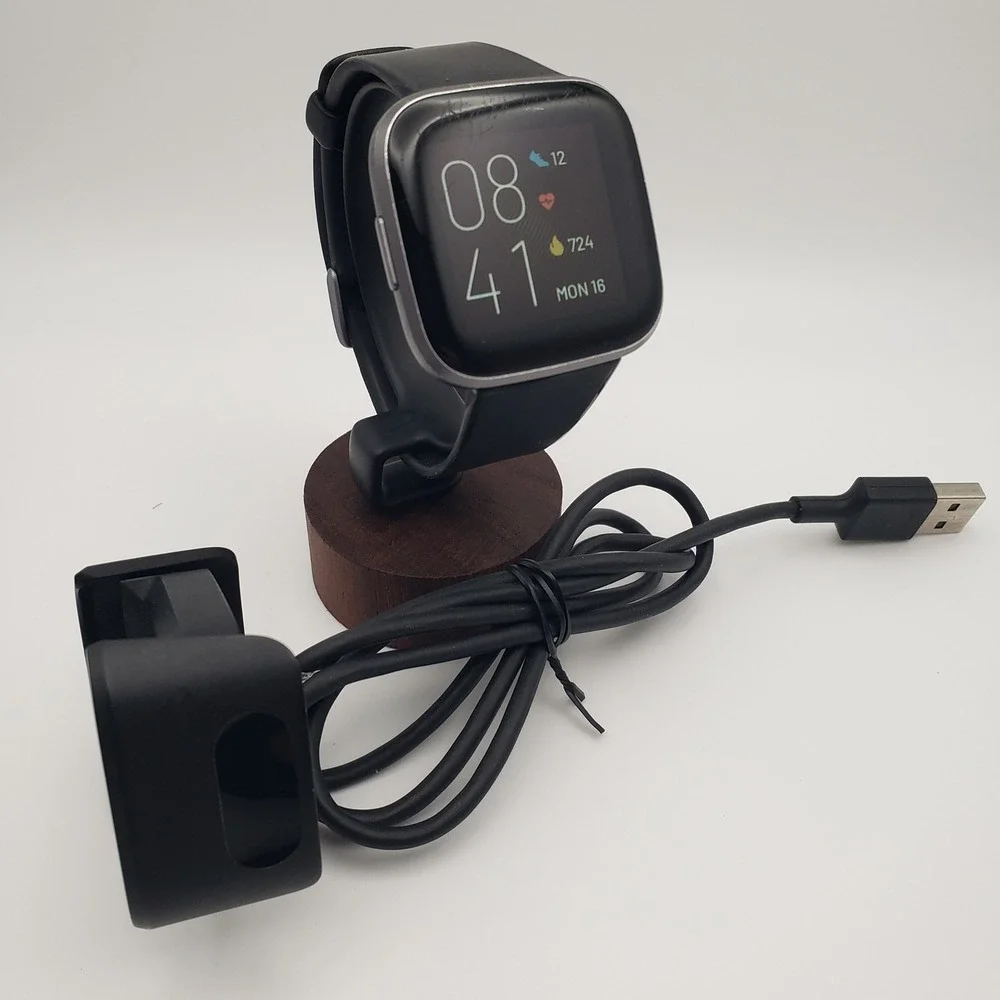 Fitbit Versa 2 Smartwatch Large Black Band FB507 Fitness Tracker Heart Rate